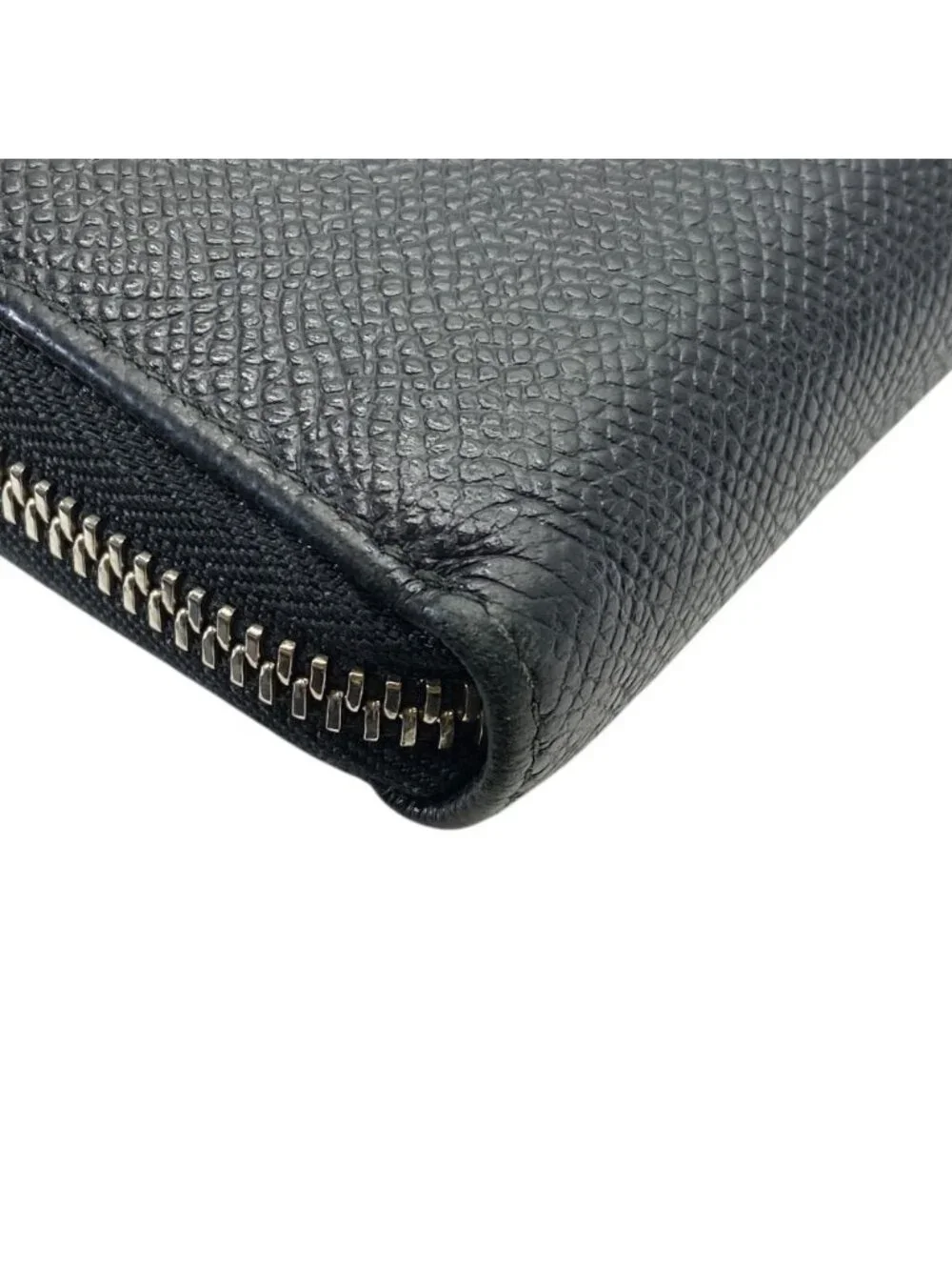 Bvlgari Man Wallet Zip Around Logo Silver Leather Black Sophistication Luxury - Picture 3 of 10